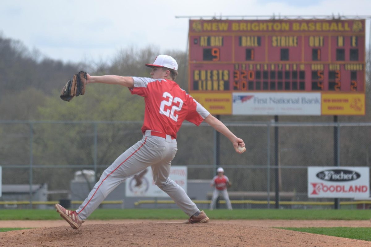 Locked+in%3A+Focused+intently+on+the+strike+zone%2C+sophomore+Zachary+Kuntz+winds+up+to+throw+his+pitch.+Kuntz+pitched+for+the+New+Brighton+game+on+April+9%2C+which+ultimately+ended+with+a+Bulldog+victory+of+13-7.
